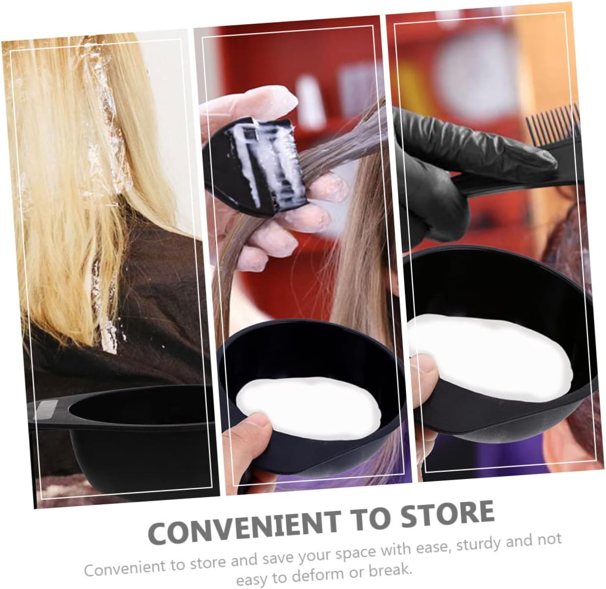 MERRYHAPY 10pcs Hair Dye Bowls Set Washable Mixing Bowls for Professional Hair Coloring Salons and Home Use for Tint and Mixing Tools