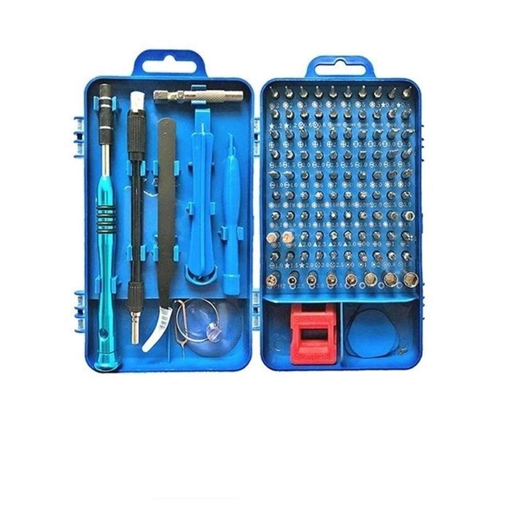 112 in 1 Set di cacciaviti di cacciavite Bit Strumenti Set Multi-Funzione di precisione del Telefono Mobile di Riparazione Dispositivo a Mano Torx Hex DShanLa (Color : 112 Blue)