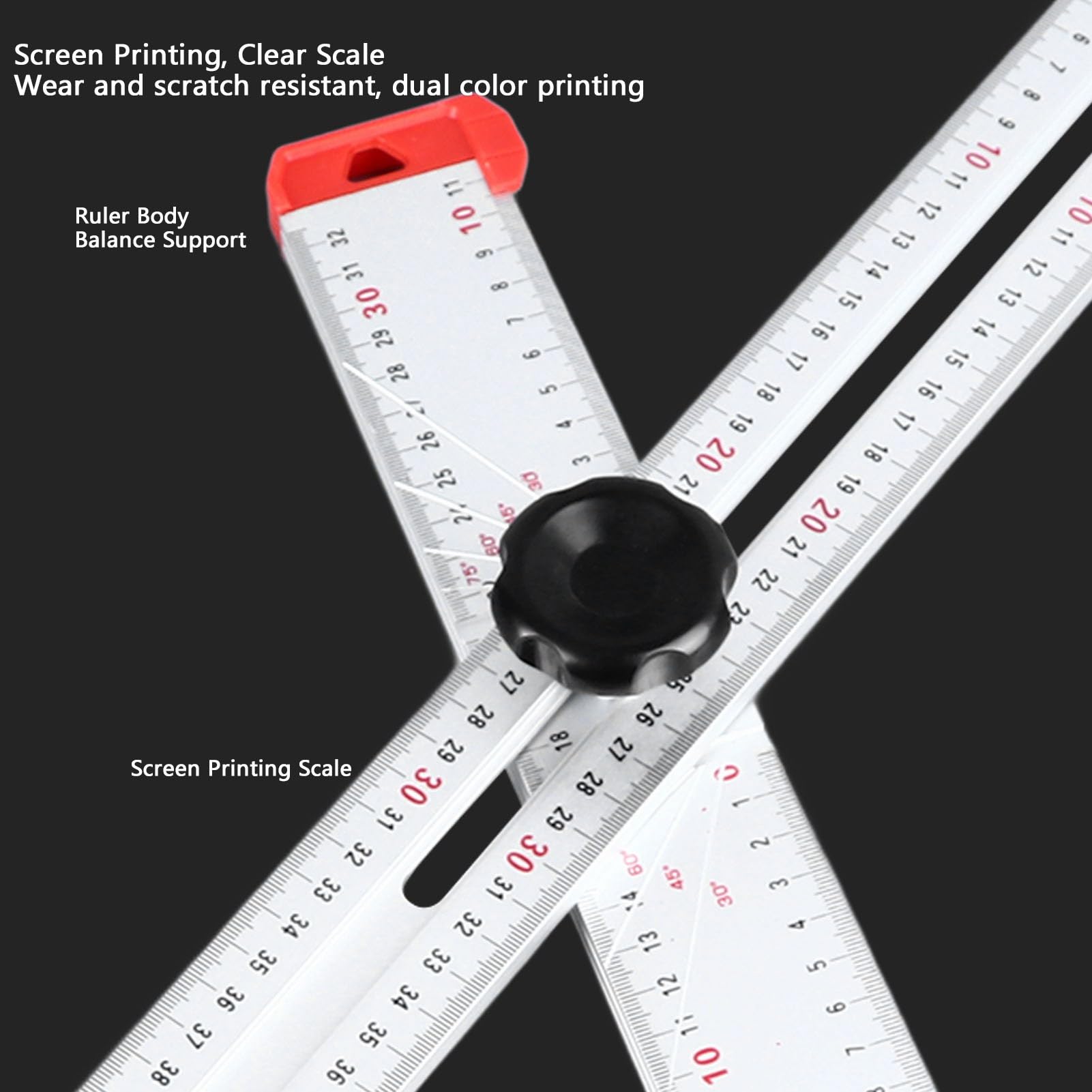 Attrezzo per squadra a T in cartongesso da 600 mm, squadra a T in alluminio 2 in 1 per layout e marcatura di edifici di carpenteria