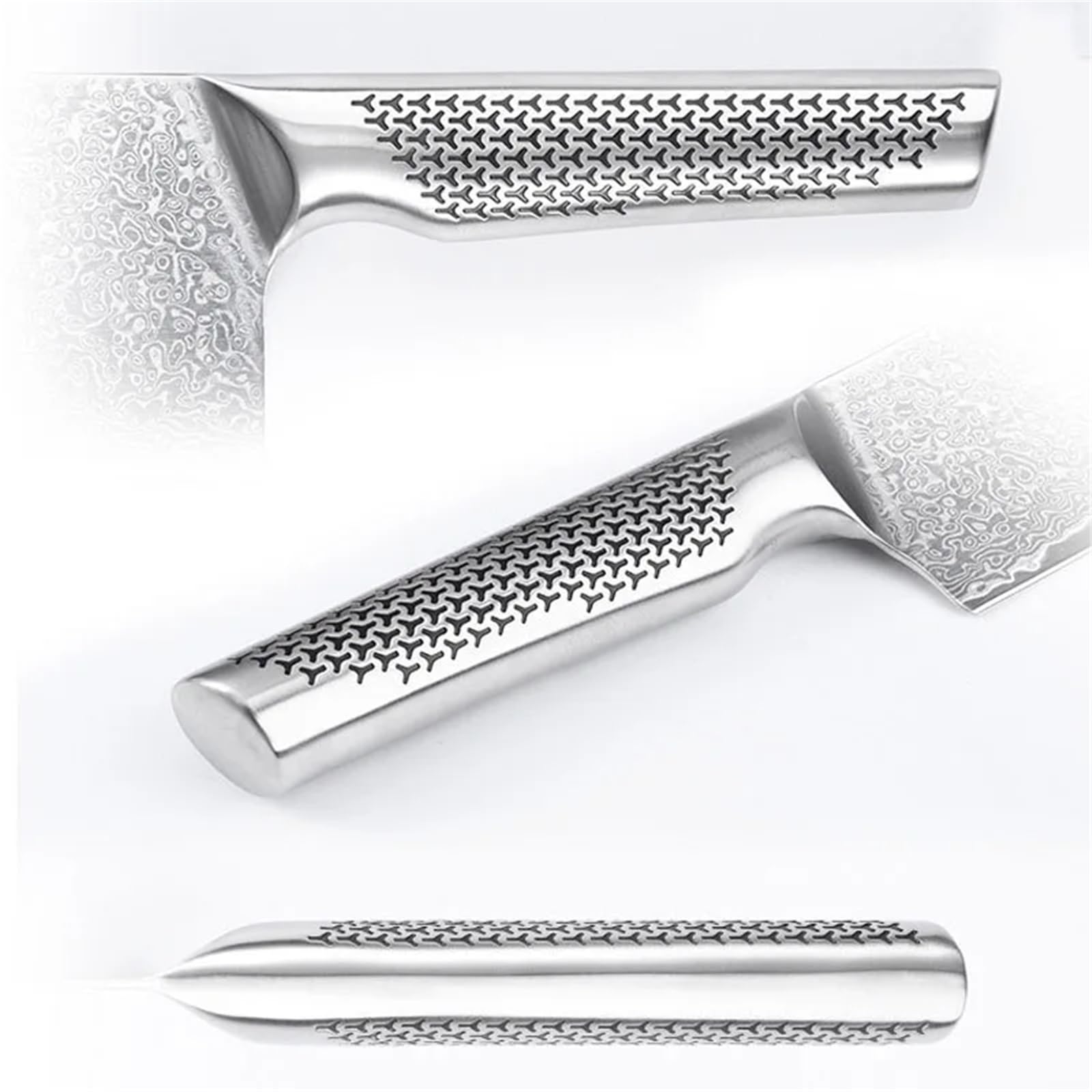 Coltello da cuoco in acciaio damasco, coltello da cuoco professionale da cucina, affilato, for affettare le verdure, utensili da cucina(AB)