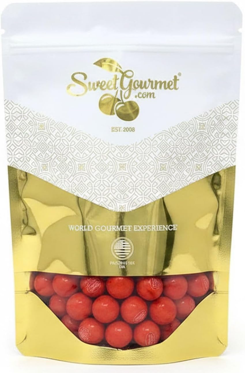 SweetGourmet Hot Chew Cinnamon Bubble Gum Balls, Spicy Cinnamon Flavor, 5 Pound Bulk Bag, 1-Inch, Gluten-Free, Fat-Free, 275 Count