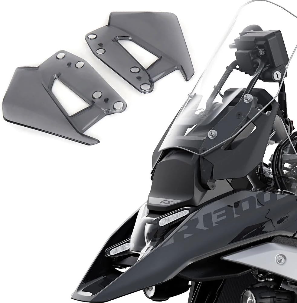 Fits for BMW R1300GS 2024 Motorcycle Side Windscreen Front Windshield Side Panel Wind Deflector Side Spoiler (Smoky)