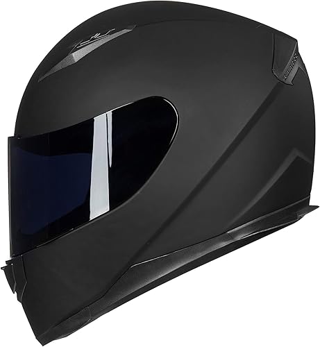 Miniatura 6 de ILM - Casco integral para motocicleta urbana con bufanda de invierno extraíble, 2 viseras, aprobado por DOT