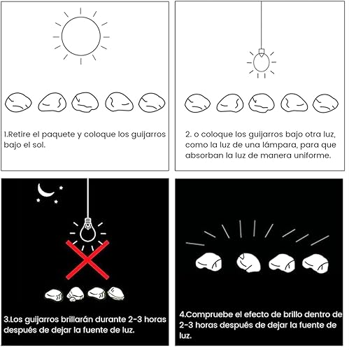Miniatura 3 de Piedras luminosas que brillan en la oscuridad, grava decorativa para pecera, acuario, decoración de patio al aire libre, jardín, grava para patio