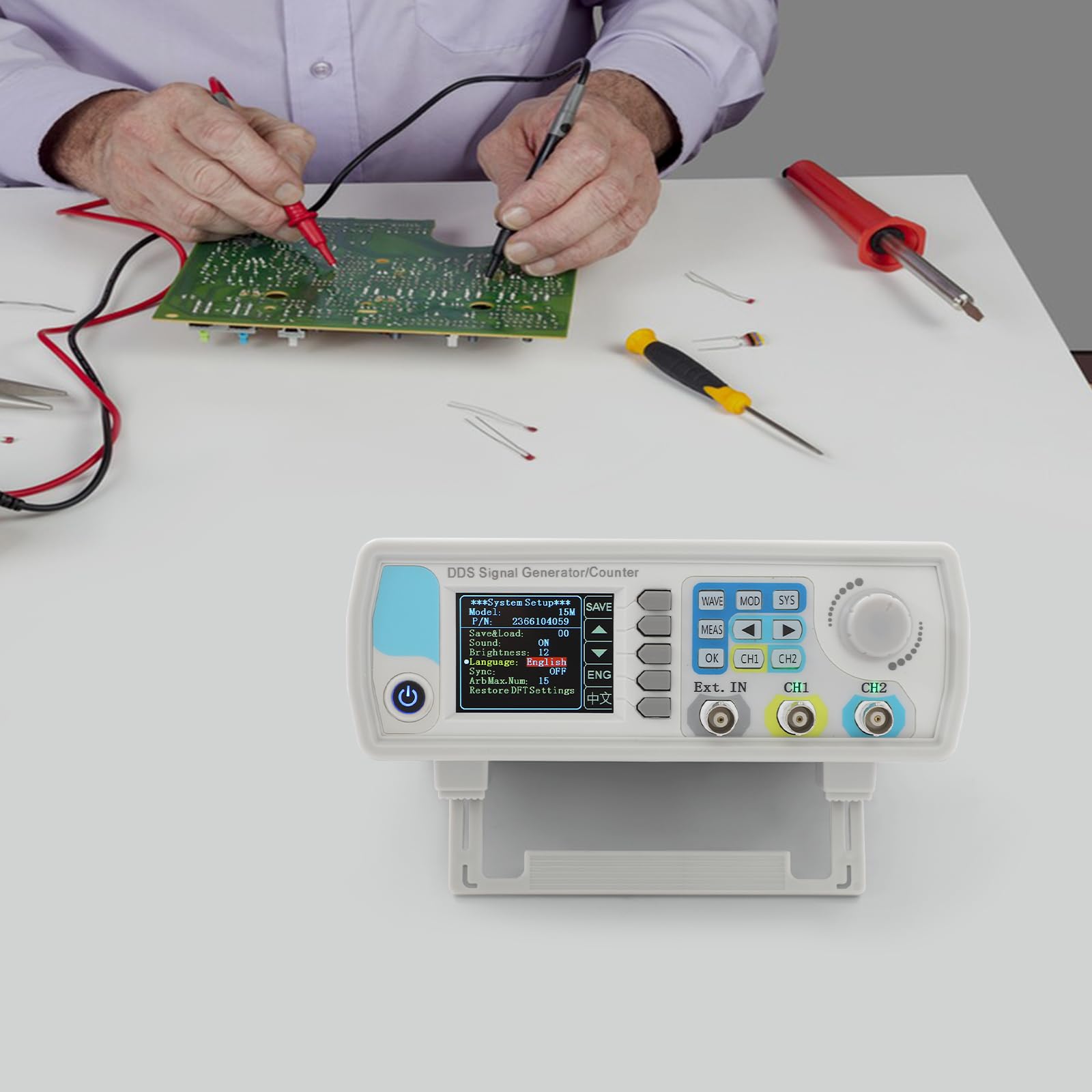 Funktionsgenerator Signalgenerator Wellenformgenerator DDSGenerator Frequenzgenerator Messgerät Laborgerät ideal für Elektroniklabore bis 15 MHz dualer Kanal 14 Bit Auflösung