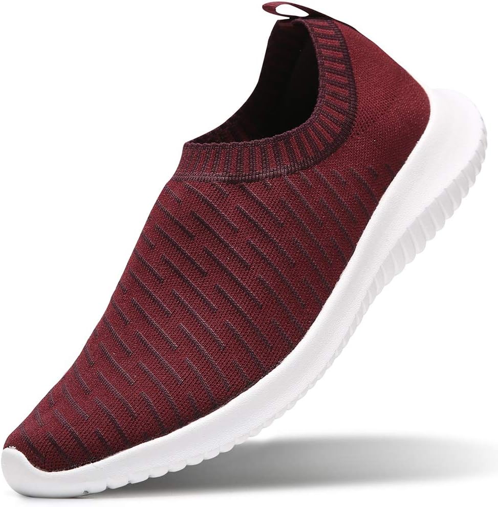 MATRIP red Shoes for Women Slip on Walking Tennis Non Slip Work Skid Resistant Casual Sock Sneakers Lightweight Breathable mesh Standing Work Nursing Snickers Size 10
