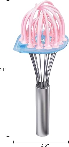 Vista 10 de Whisk Wiper - Limpia un batidor fácilmente - Herramienta de cocina multiusos, fabricada en Estados Unidos - Incluye batidor de acero inoxidable