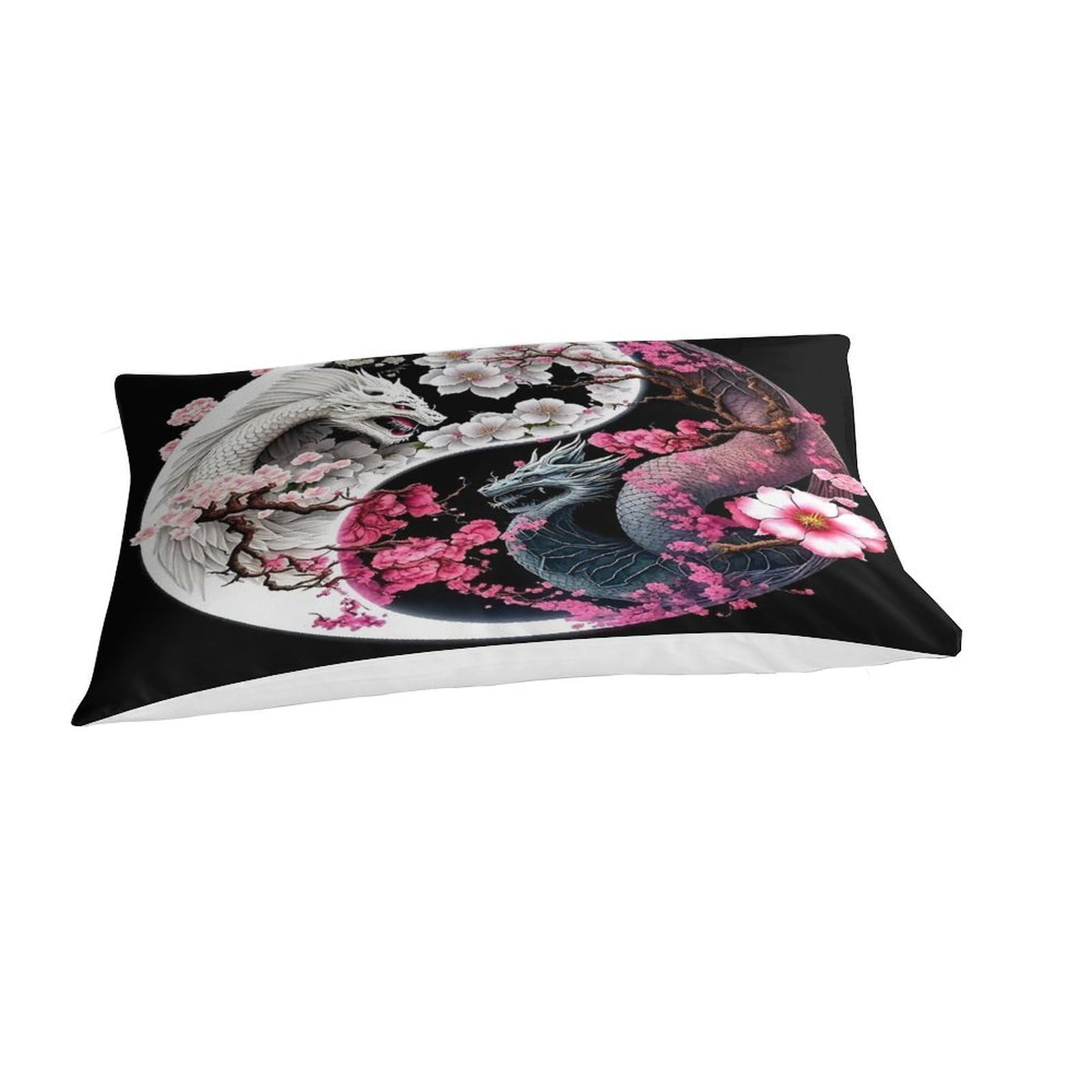 Housse de couette imprimée 3D Tai Chi lit simple 135x200 avec fermeture éclair