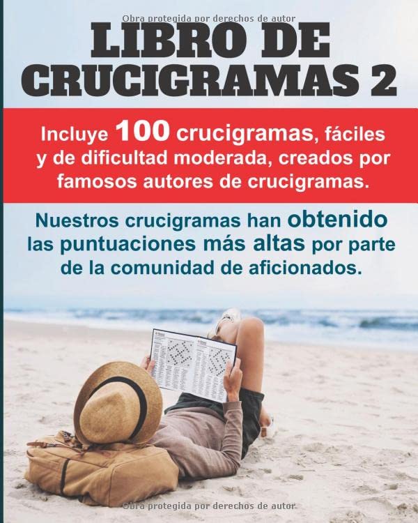 Libro de Crucigramas 2: 100 crucigramas premiados, valorados muy positivamente, fáciles y de dificultad moderada.