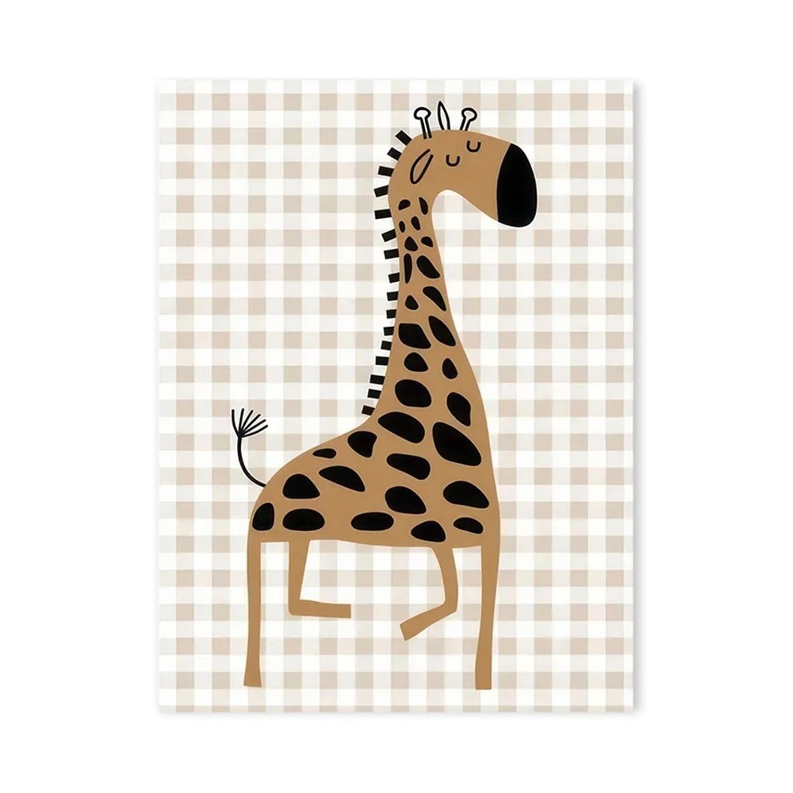 Animal de la jungle en peinture sur toile nordique 40x60cm