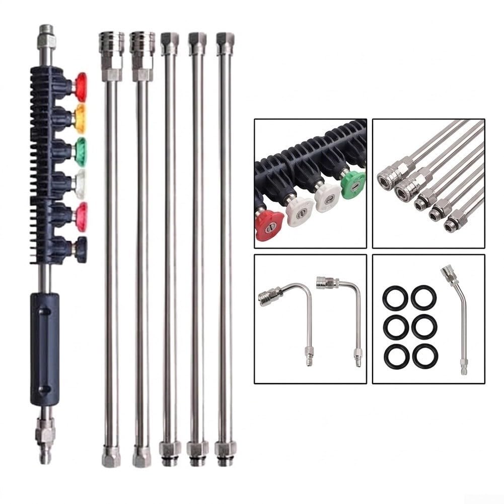 Kit Rallonge Nettoyeur Haute Pression 9pcs Acier