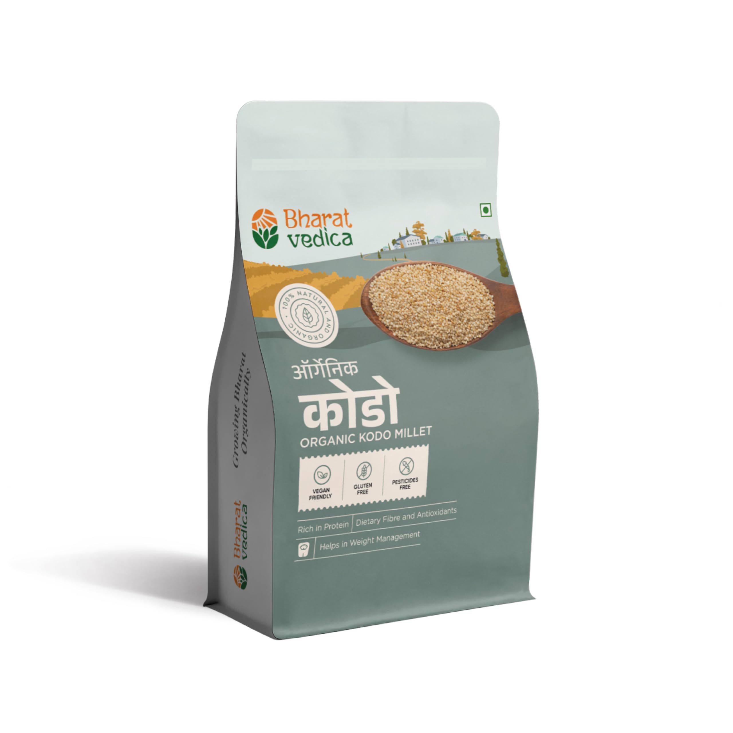 Bharat Vedica Organic Kodo Millet, Whole Grain Millet, Superfood, Low Glycemic Index, 1 kg (B0D8FVC4KY) Amazon Price History, Amazon Price Tracker