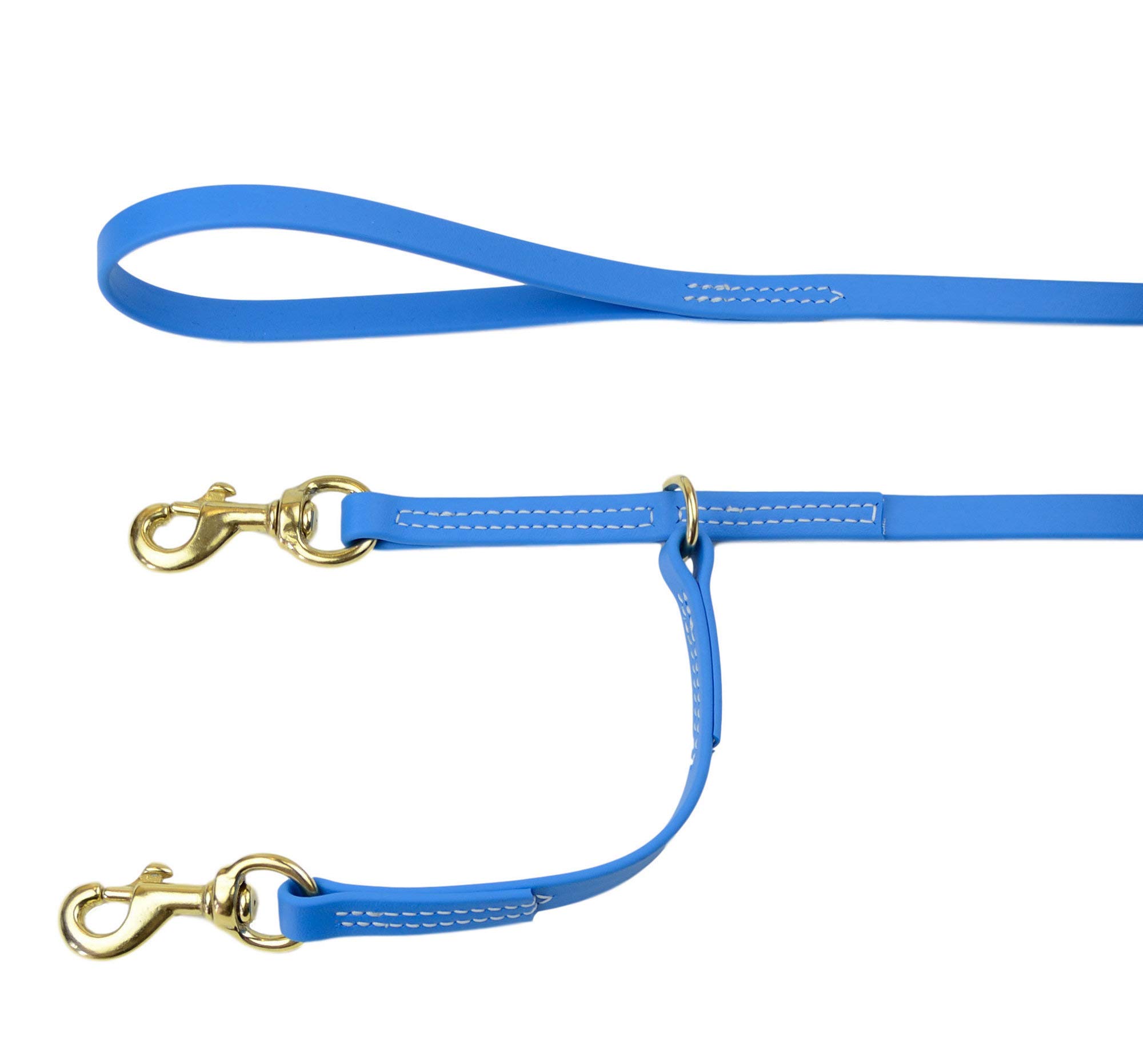 5/8 Inch x 6 Feet RedLine K-9 All Weather Prong Collar Leash - Light Blue