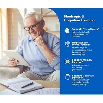 Neuronol Advanced Cognitive Formula, Supports Brain Function Dietary Supplement, Boost Cognitive Performance | 12 Bottles