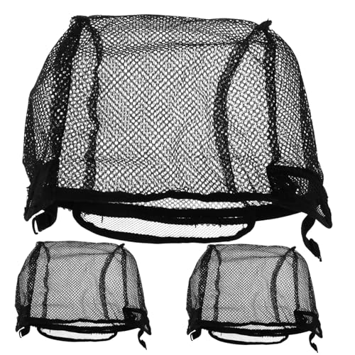 MERRYHAPY 3Pcs Mesh Wig Caps for Women Comfortable Hair Net for Wig Use Secure Caps Black Wig Mesh for Lace Front and Practical and Convenient Design