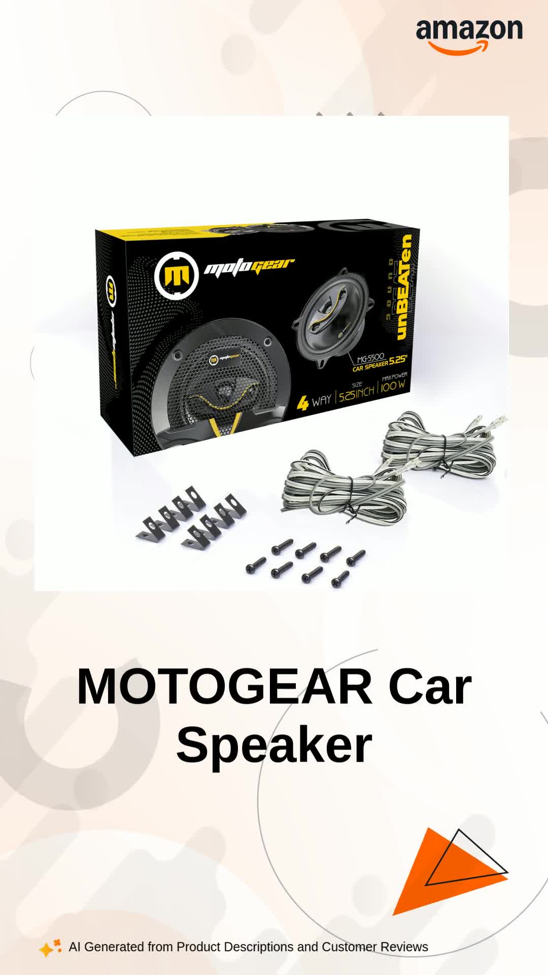 MOTOGEAR Car Speaker MG-5500 13.5 cm (5.25 inch) 4-Way Coaxial