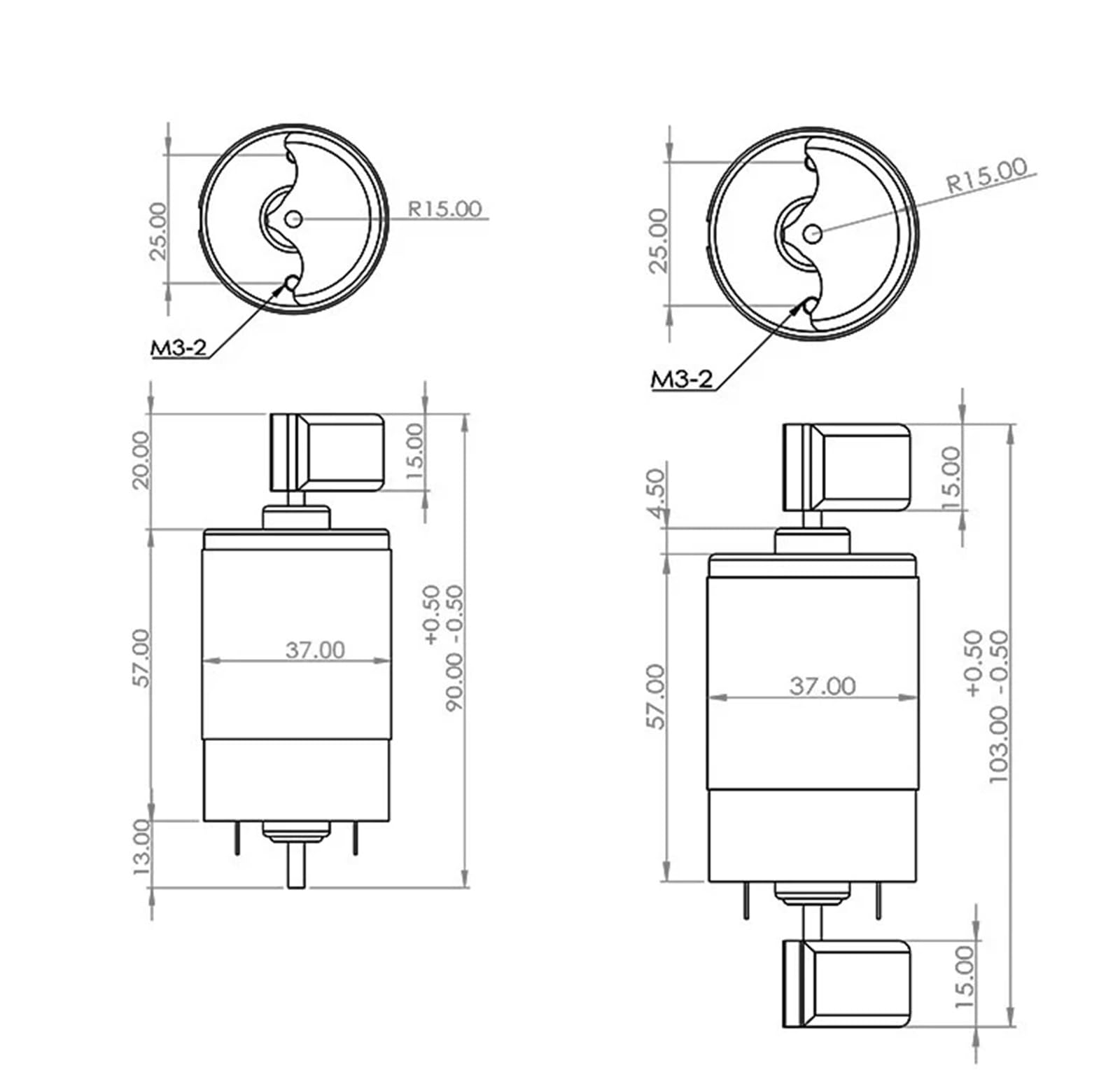 R-555 Motor, 6 V, 12 V, 24 V, 1 Stück (einzelner Schwingkopf, 4000 U/min, 6 V)