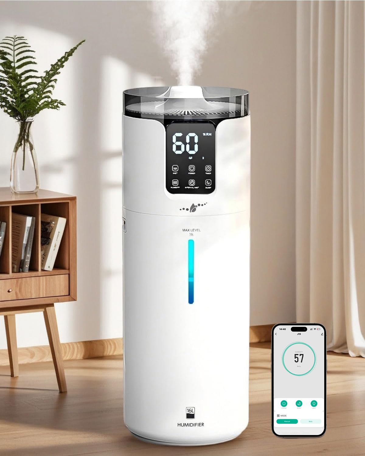 Amazon.com: Lacidoll 16L Smart Humidifier large room, Whole ...