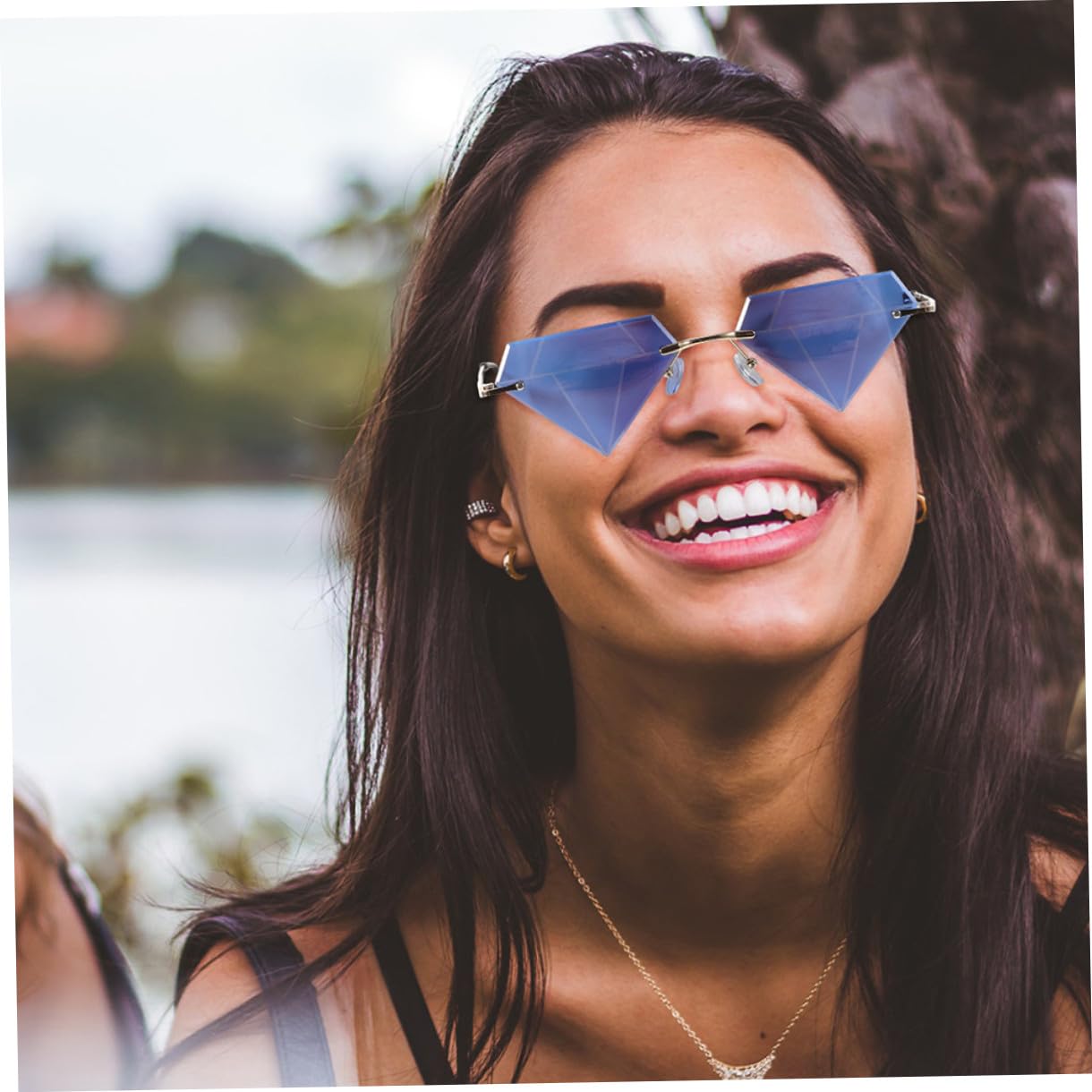 GALPADA 8 Stück Diamant Brille Party Brille Für Erwachsene Randlose Brille Für Herren Klare Brille Vintage Brille Herren Brille Herrenmode Festival Brille Herren