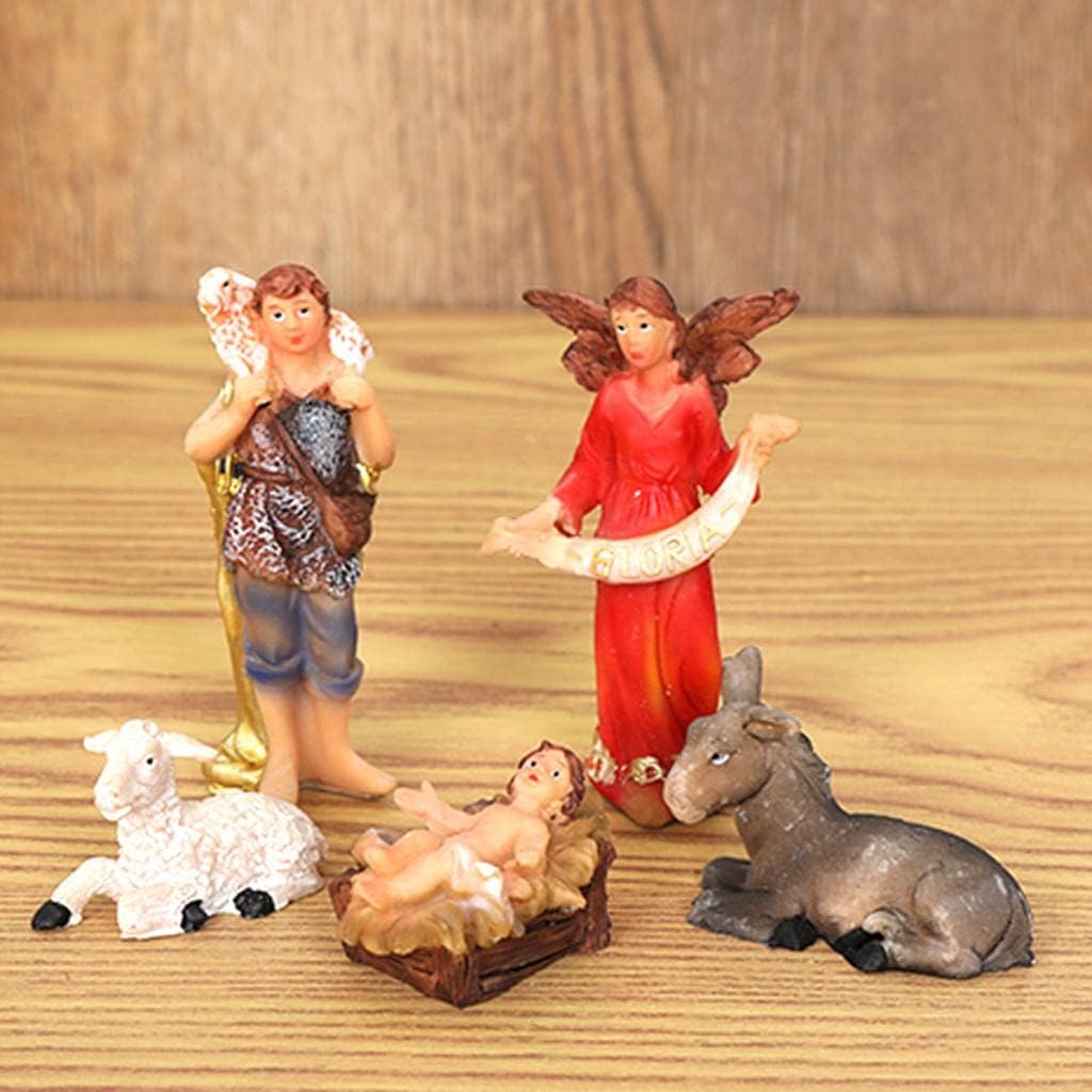 Baoblaze 11Pcs Christmas Nativity inch Scale, Nativity Christmas Figures Ornament