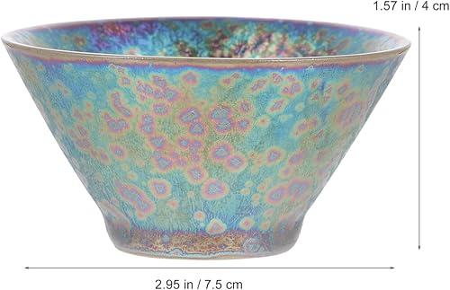 Miniatura 9 de LIFKOME Taza de té china hecha a mano Jian Ware JianZhan Taza de té china imitación de la dinastía tradicional de la canción JianZhan Temmoku Negro