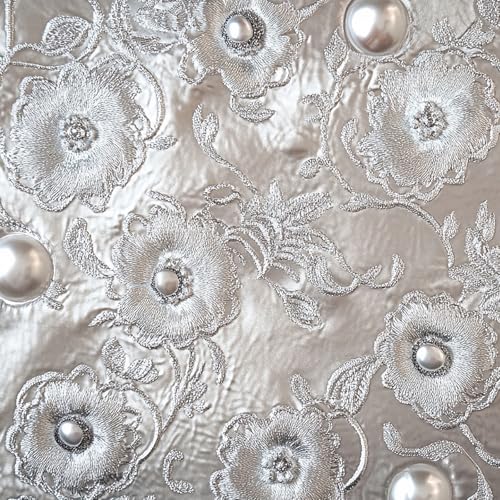 Image of 6 Pcs Silver Embroidery Floss Friendship Bracelet String Embroidery Thread Metallic Silver Embroidery Floss String Glitter Embroidery Thread Cross Stitch Thread for Hand Embroidery String Art
