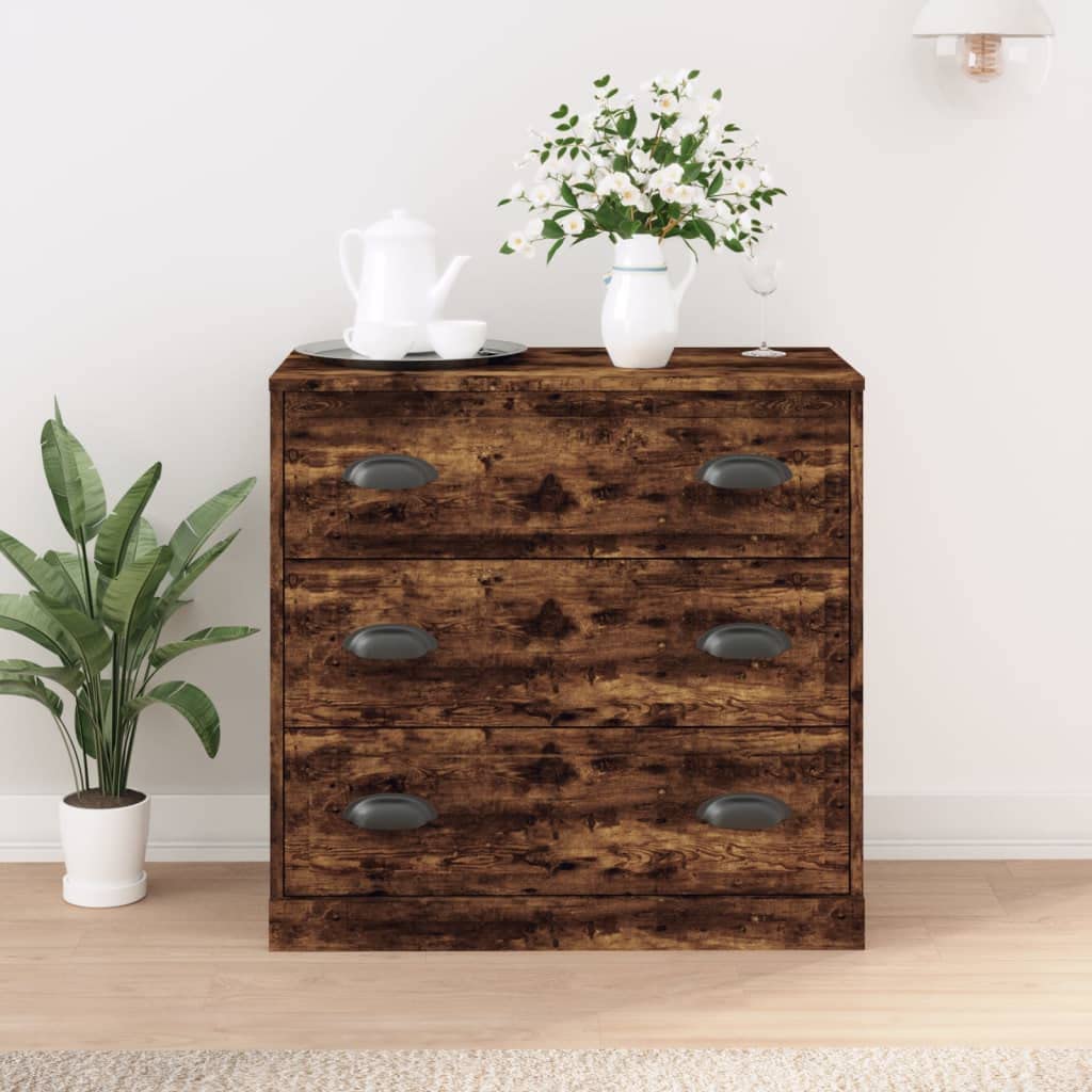 Credenza in legno e metallo, 70 x 35,5 x 67,5 cm, design moderno con ampio spazio di archiviazione, corridoio, cucina, camera da letto, soggiorno