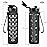 Enerbone 32 oz Water Bottle, Leakproof BPA & Toxic Free, Motivational Water Bottle with Times to Drink and Straw, Fitness Sports Water Bottle with Strap for Office, Gym, Outdoor Sports, Black Matte