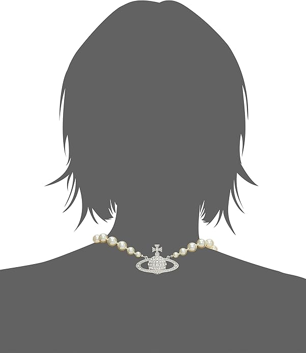 【Vivienne Westwood 】ONE ROW PEARL BAS RELIEF チョーカー Vivienne Westwood One Row Pearl Bas Relief Choker platinum