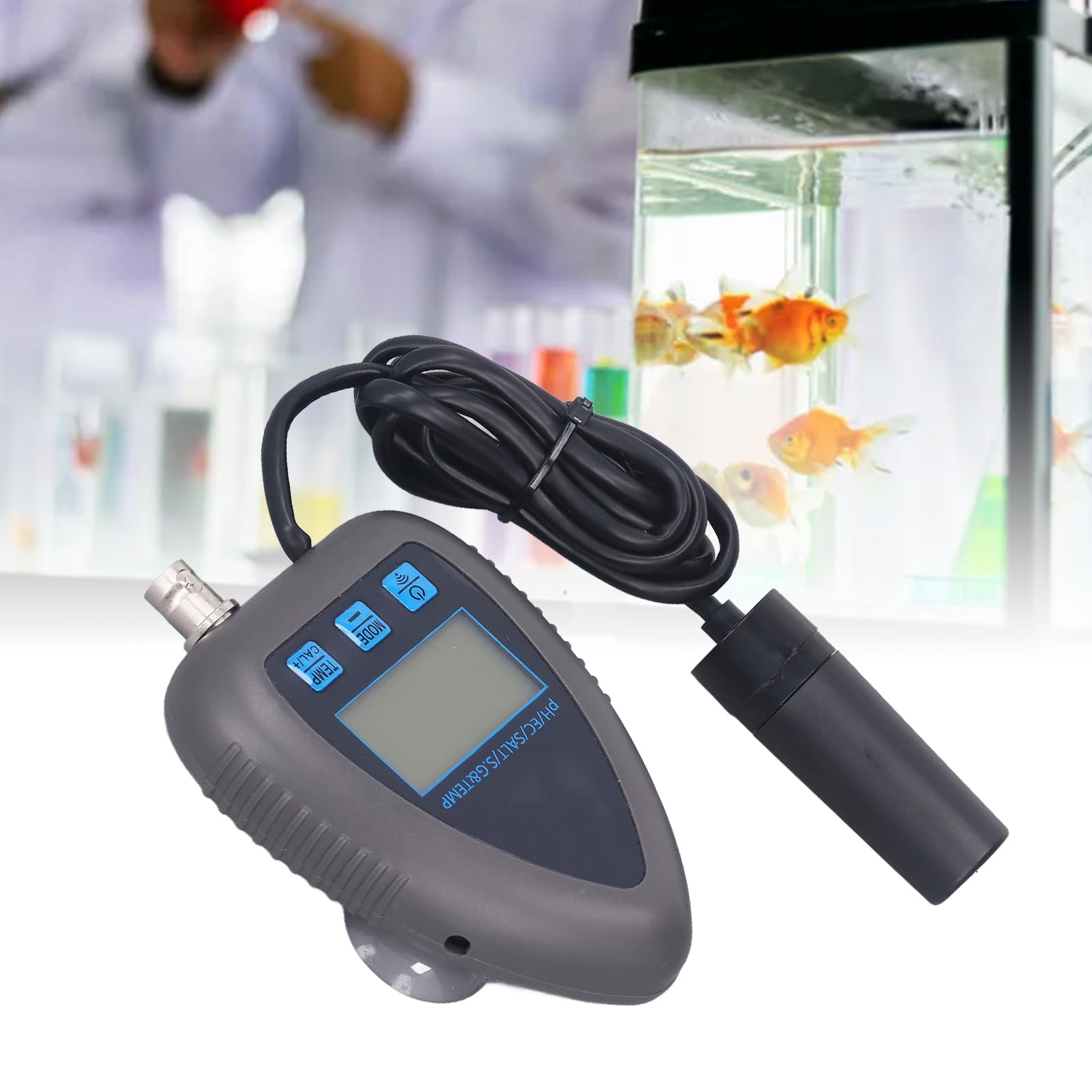 Tester della qualità dell'acqua con monitoraggio intelligente WiFi per PH EC TDS, gravità specifica della salinità e temperatura, presa americana 110-120 V, per acquari