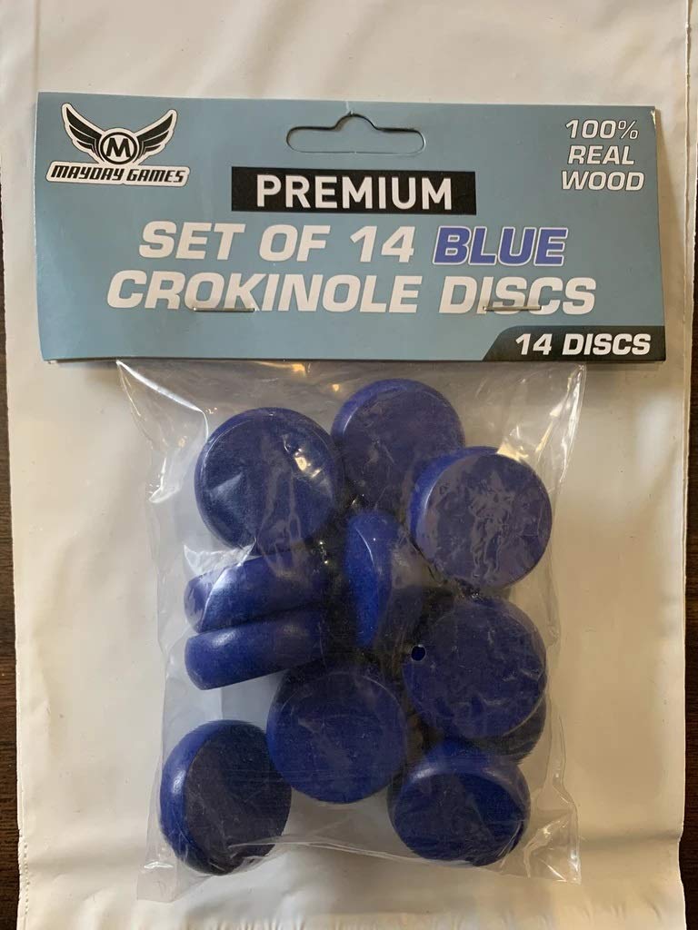 Crokinole Discs (14-Piece), Blue
