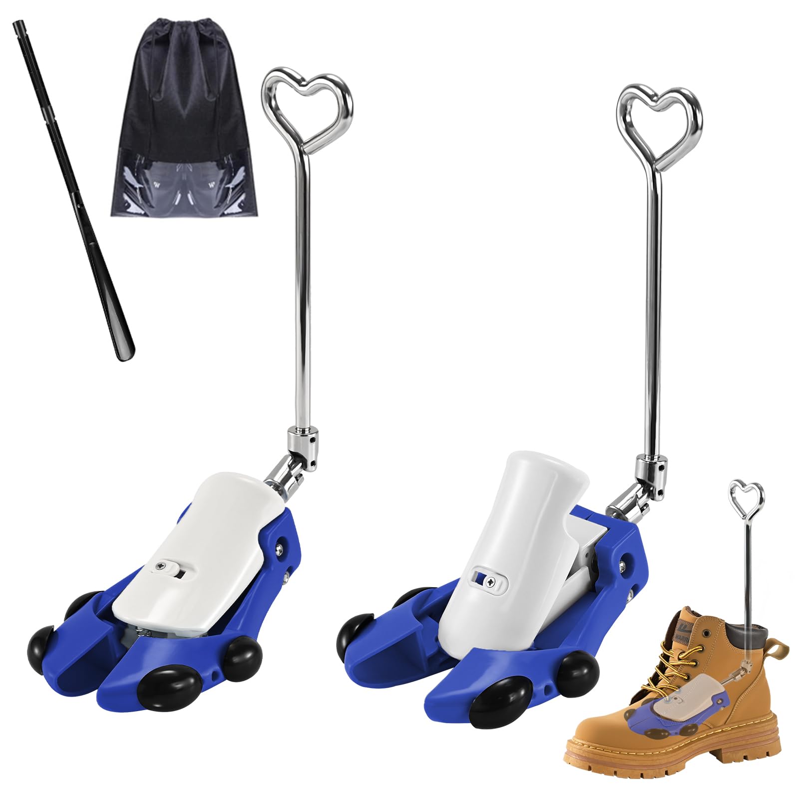 JDPARTS - Estirador de botas para mujeres y hombres, estirador de zapatos para botas ajustable de pies anchos, árboles de zapatos unisex para mujeres y hombres