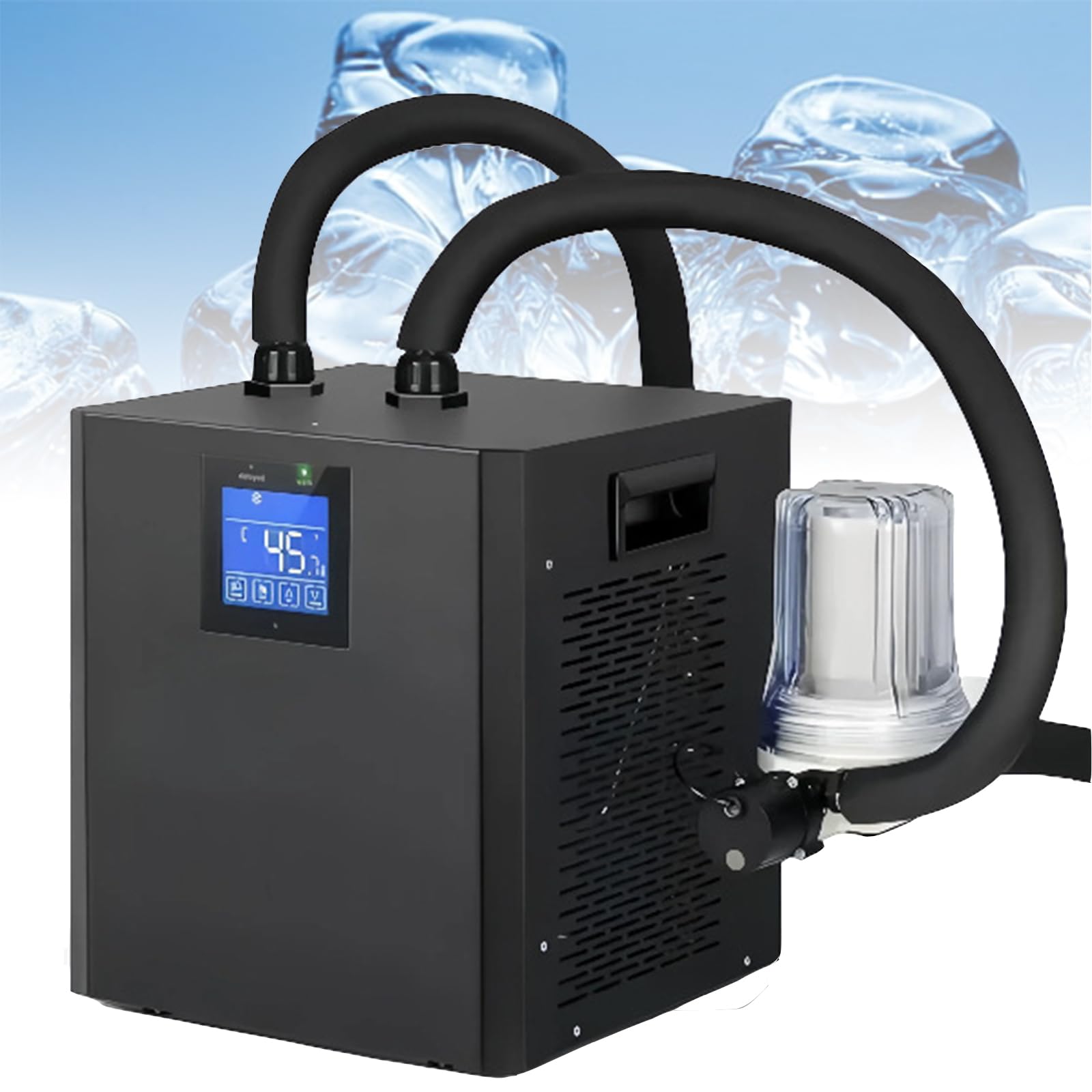 MINHUIJIHUI Cold Plunge Chiller, Recovery Water Cooler for Athletes Water Pump, with Filter and Water Pump, Insulated Hoses Improve Cooling Performance, for Ice Bath, Home Recovery