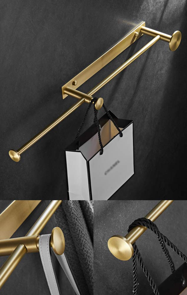 Toalleros Toallero, Ganchos para abrigos para pared, Perchas de pared resistentes, Gancho para montaje en pared, Soporte para toallero montado en la pared, Estante para baño, Barra para toallas,