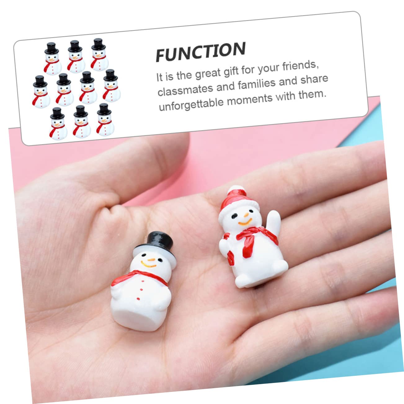 TOPBATHY 150 Piezas Mini muñeco de Nieve de muñecas Adornos de Navidad Mini muñecos de Nieve Christmas Tree Decorations manteles navideños Juguete Mini estatuilla de muñeco de Nieve