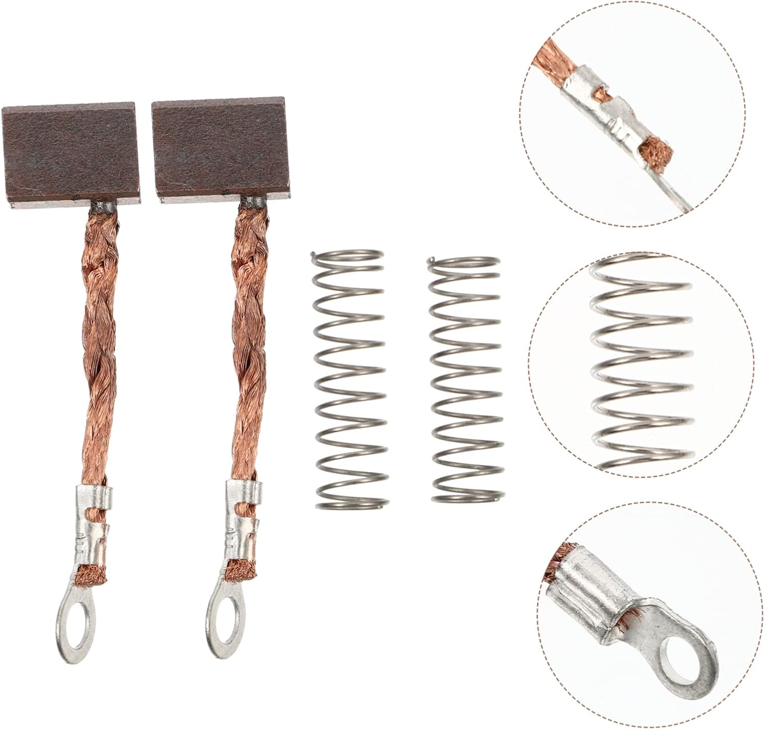 Gadpiparty 6pcs Electric Propeller Carbon Brush for Trolling Motors Springs Boat Accessories for Performance and Easy Installation