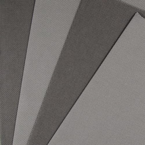 Image of KCS 4 /6 pc of 12 inch x 18 inch(30cmx45cm) 18CT Counted Cotton Aida Cloth Cross Stitch Fabric (4 pc,Medium Grey+Dark Grey)