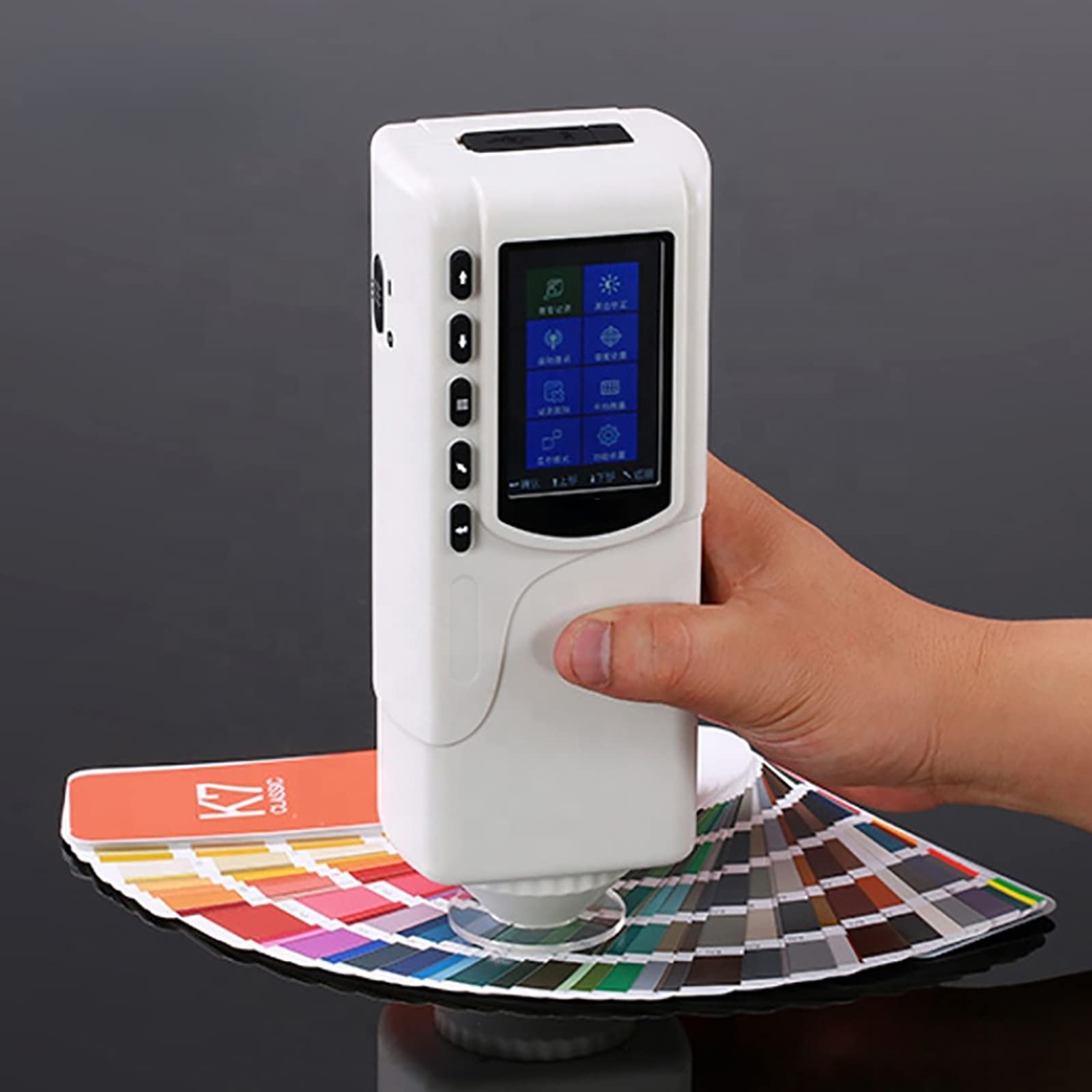 KEhtu Colorímetro Portátil, Espectrofotómetro Digital De Alta Precisión, Calibración De Pizarra Integrada, Doble Luz Y Posicionamiento Cruzado para Un Análisis De Color Preciso.
