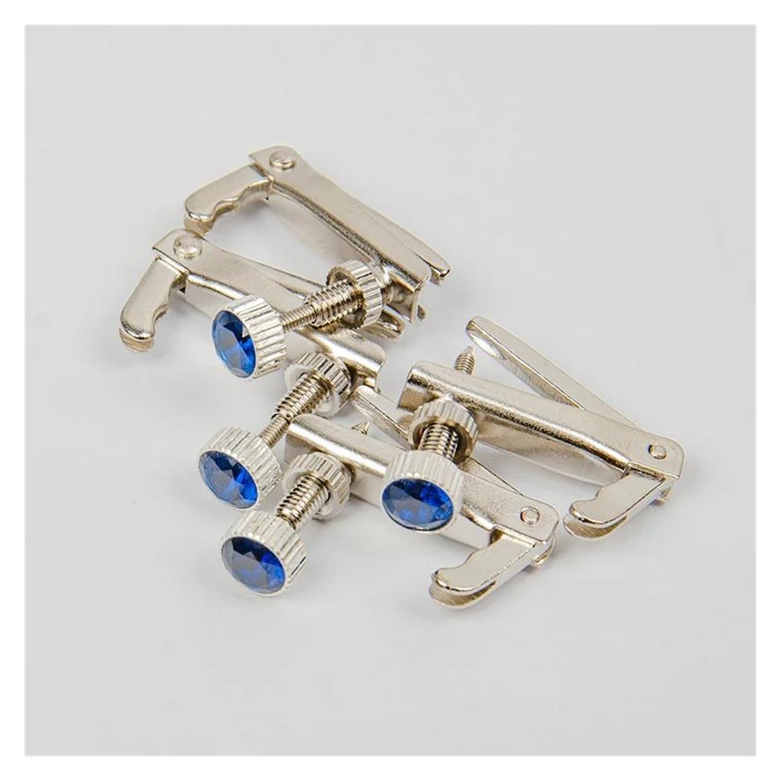 Accessori Per Violino Accordatore Fine Per Violino 4/4 In Lega Di Acciaio Con Rubino E Zaffiro 1 Pezzo