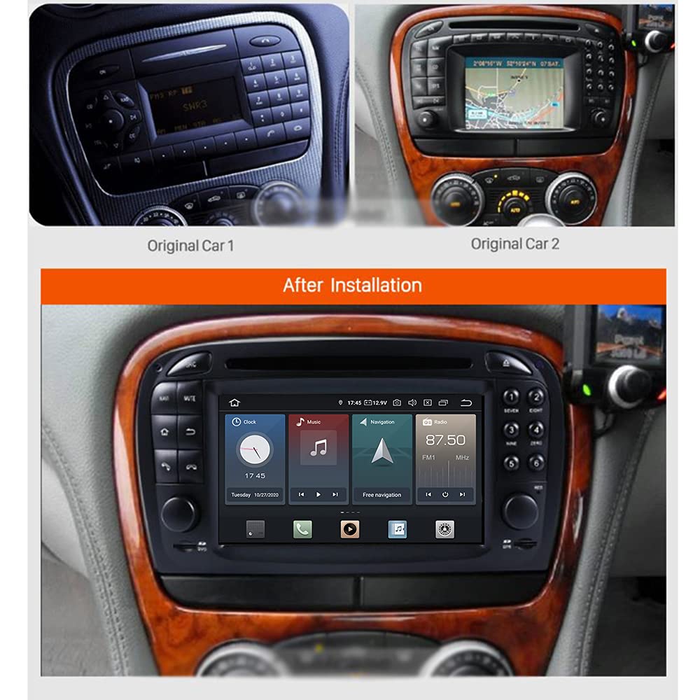Kompatybilny z: Mercedes Benz SL R230 z systemem dźwiękowym Bose 7" ekran dotykowy Android radio samochodowe GPS Navigation CarPlay