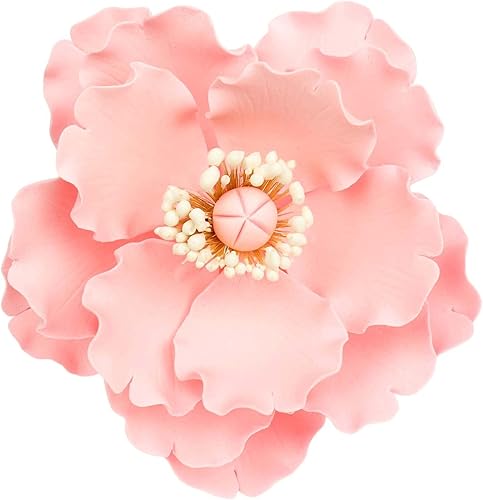 O'Creme Poppy Anemone Gumpaste de azúcar con flor de azúcar, 4.5 pulgadas, para decoración de pasteles, decoración de pasta de azúcar para pasteles,