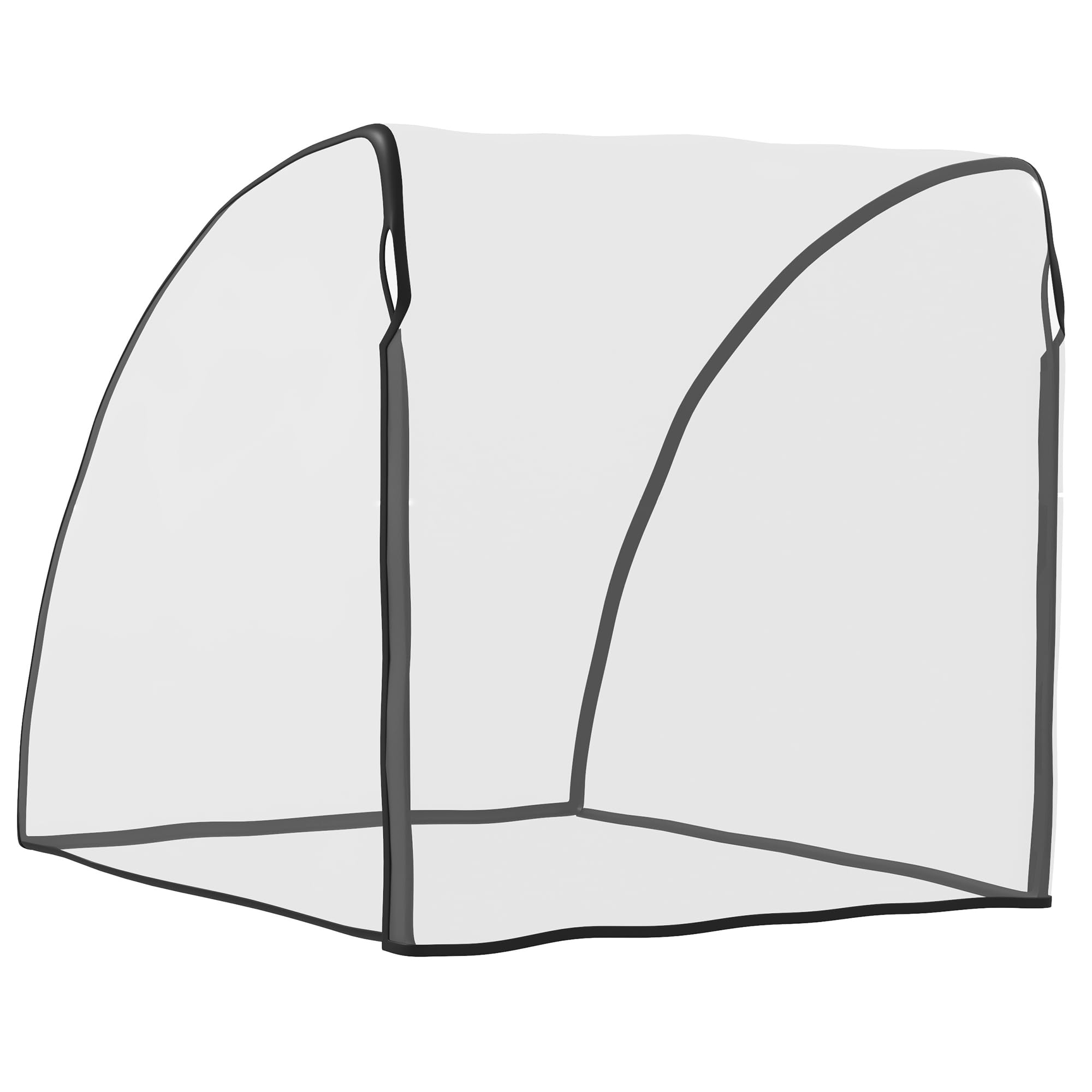 HOMCOM Faltgarage für Fahrradanhänger, Wasserdicht Abdeckung mit UV-Schutz, Regenschutz Regenverdeck für Fahrradanhänger Hundeanhänger Lastenanhänger, 76 x 61 x 61 cm, Transparent