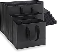 Vista 12 de PerKoop Paquete de 40 bolsas de regalo de papel kraft con asas, bolsas de regalo de 4 tamaños, bolsas de regalo con asas, bolsas de compras Blanco