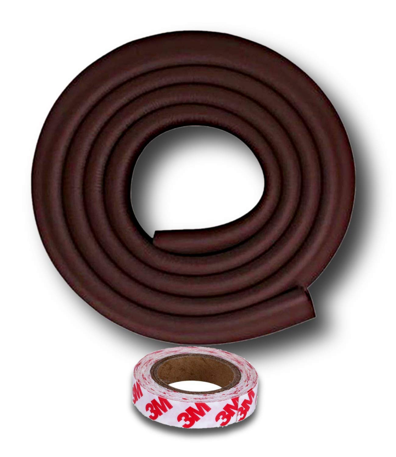 KidDoughBaby Proofing Edge Protector for Kids - 6.5 FT Brown, High Grade Adhesive Tape | Baby Proof Corners and Edges | Corner Protector for Baby Safety | Soft and Cushion Dense Material