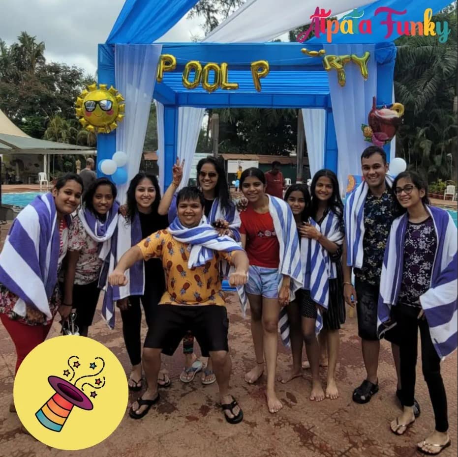Image of Atpata Funky Pool Party Foil Balloons Combo - Perfect for Poolside Party Celebrations, Birthdays, Wedding Events and Summer Parties
