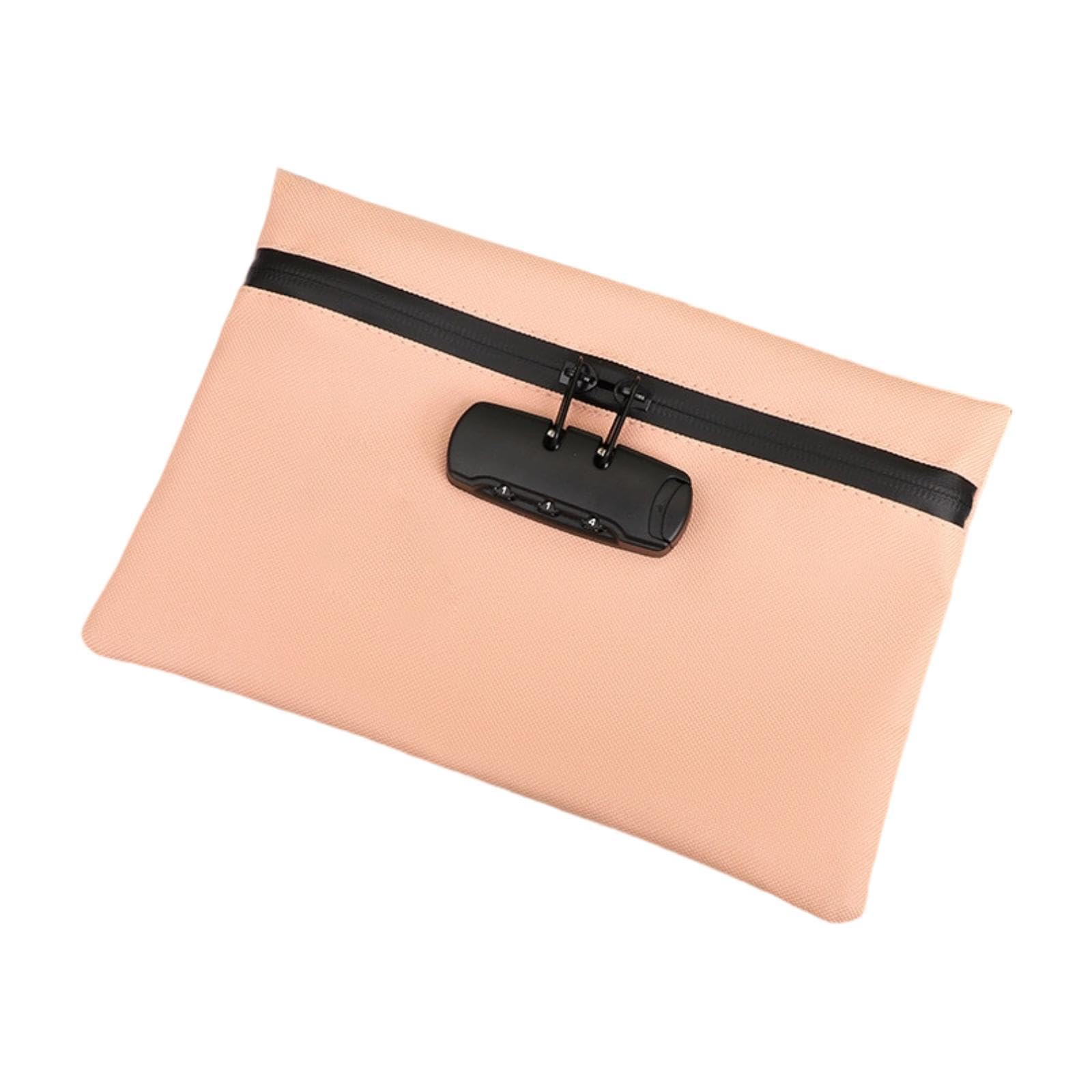 Lockable Money Purse Travel Utility Locking Bank Bag for Jewelry Watch Pink-image-5