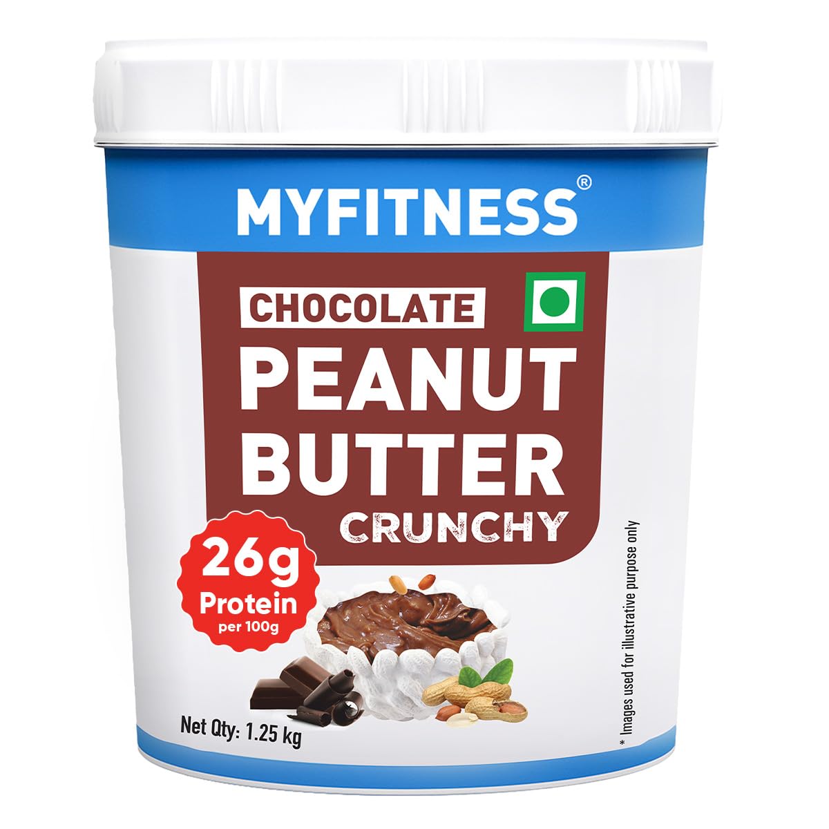 Myfitness Chocolate Peanut Butter Crunchy-1.25KG Tub
