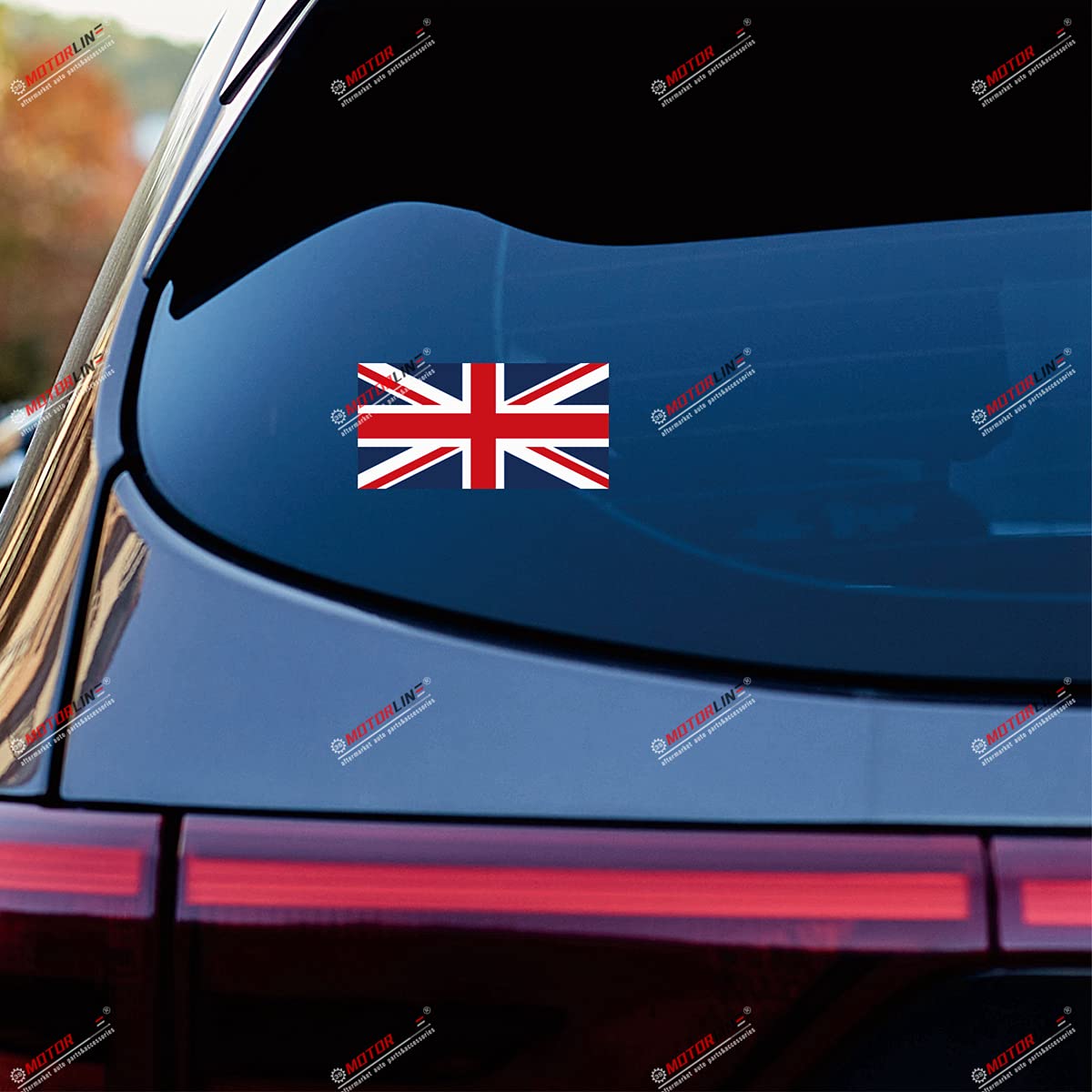 Waterproof Car Decal 3x5 Inch Black Union Jack Flag Sticker ...