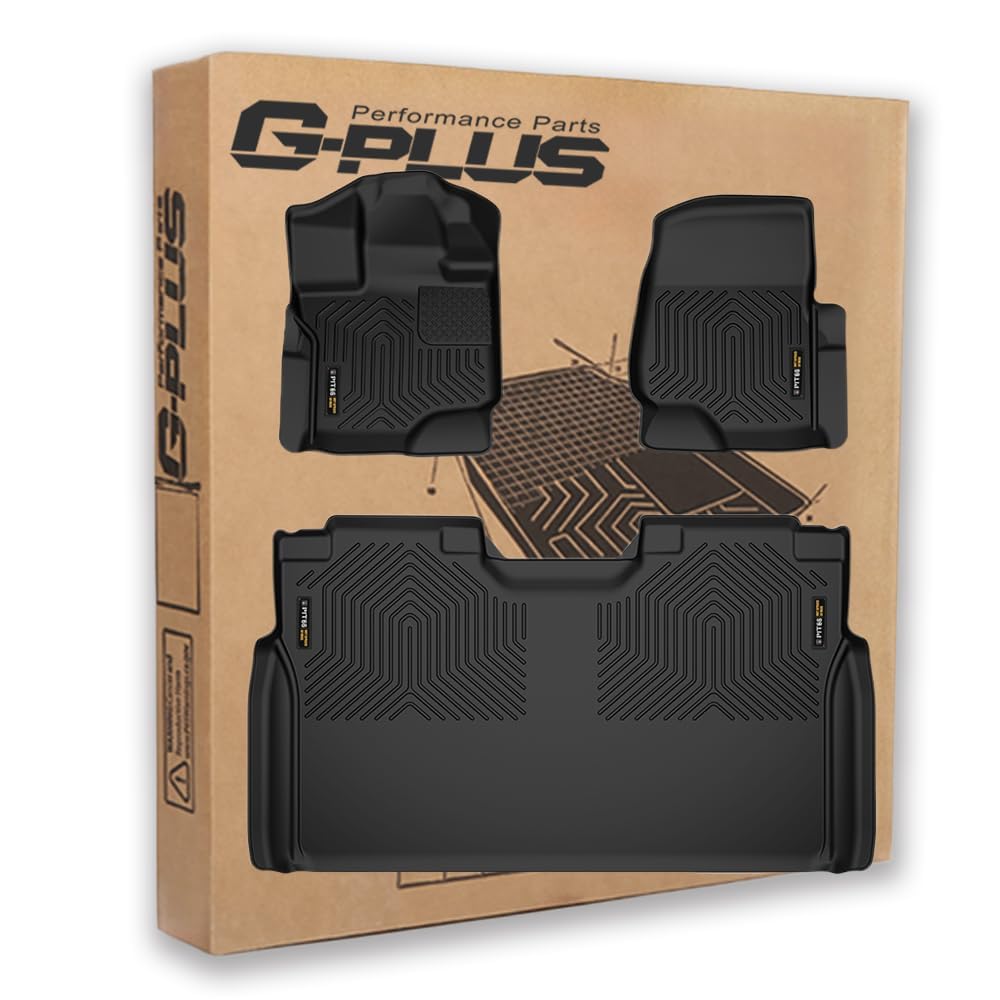 for Ford F150 SuperCrew Lightning 2015 2024 No Fold Flat Storage Floor Mats 3PCS