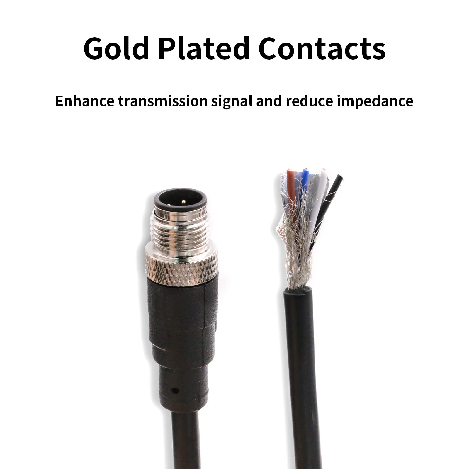 EONVIC Industrial M12 femelle 4 broches moulé PVC Aviation Sensor Cable EONVIC Industrial M12 femelle 4 broches moulé PVC Aviation Sensor Cable